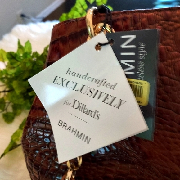 Brahmin Melbourne Debra Croc Embossed Satchel: NWT & Dustbag. - Picture 7 of 15
